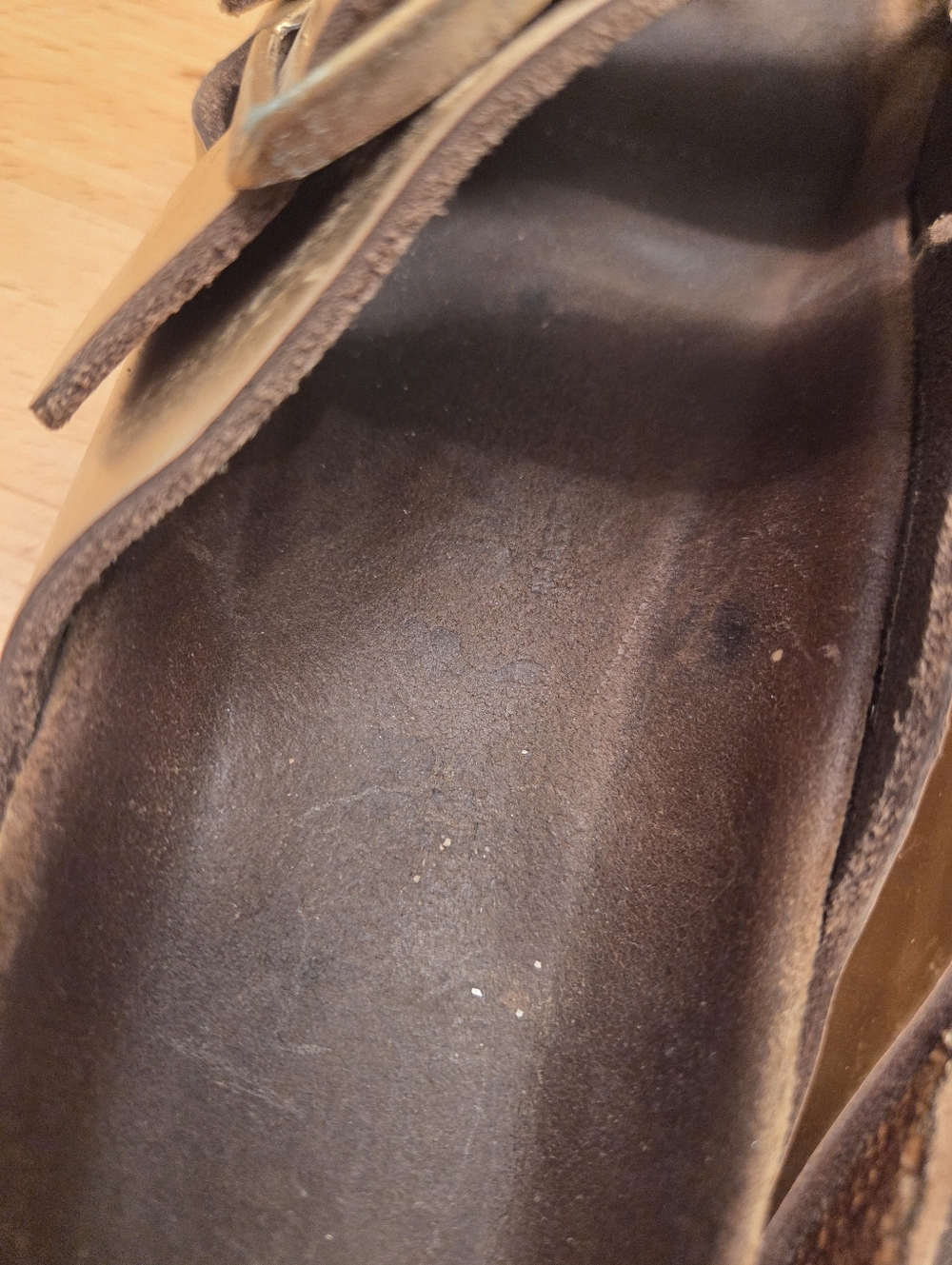 Birkenstock Arizona Sandals Metallic Gold Genuine Leather Womens Size EU 36 - Picture 8 of 10